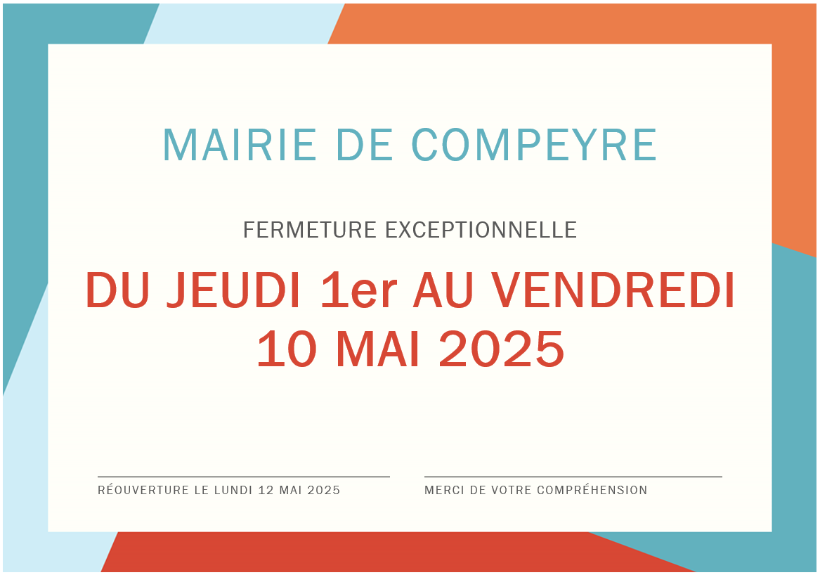 Lire la suite à propos de l’article FERMETURE MAIRIE