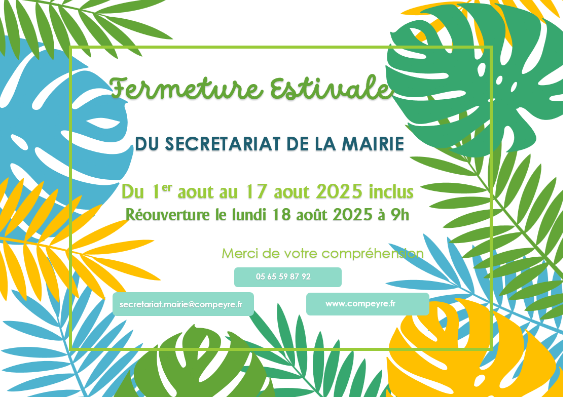 Lire la suite à propos de l’article FERMETURE MAIRIE